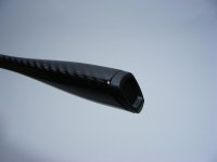 Carbon Monocoque Griff glänzend mit Dreieckigem Ende lang