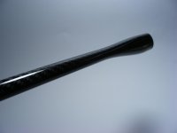Carbon Monocoque Griff glänzend mit Dreieckigem Ende lang