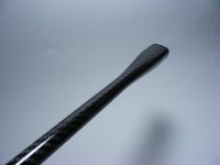 Carbon Monocoque Griff glänzend mit Dreieckigem Ende lang
