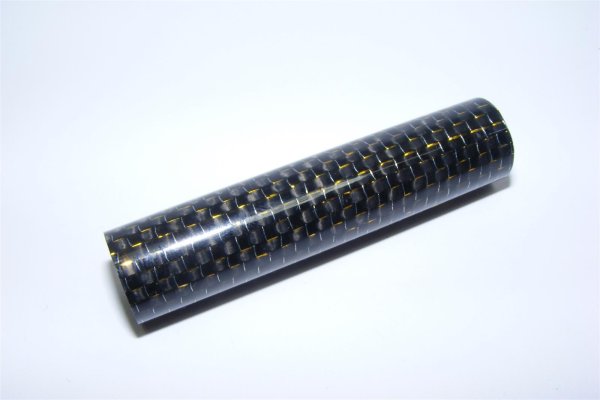 Carbon-Tube farbig durchwoben,Farbe Gold